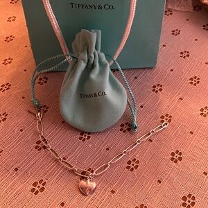 Tiffany & Co. Silver Heart Charm Bracelet